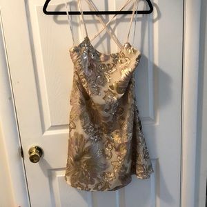 Strappy sequin slip dress- Like new